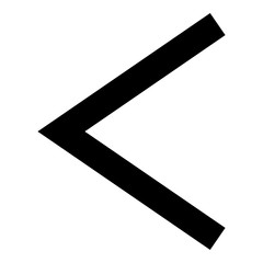 Kenaz rune Kanu symbol ulcer torch icon black color vector illustration flat style image - obrazy, fototapety, plakaty
