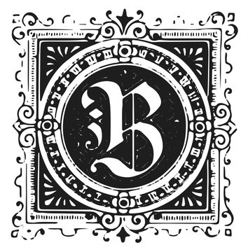 Letter B Ornament Decoration #isolated #vector