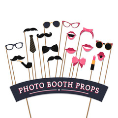 Woman accessories photo booth props vector © Rawpixel.com