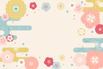 Flat design flowers background