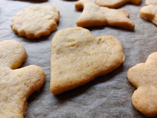 closeup baked cookies