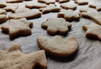 closeup homemade cookies