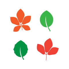 Tree leaf icons. Life organic leaf vector sign