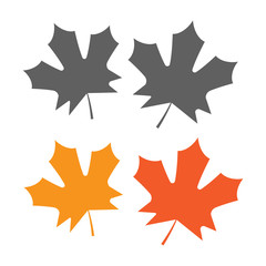 Natural leaves icons. Leaf vector icon for bio badge