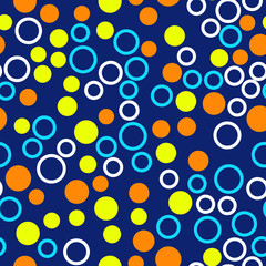 Colorful pattern with different rounds an circles. Texture background for textile, print, paper, fabric background, wallpaper