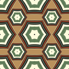 Mandala line seamless pattern, tribal ethnic motif. Ornament for wallpaper, textiles, greeting card,  packing, web. Vector  illustration.