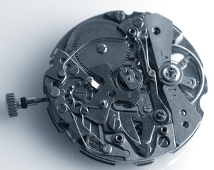 vintage mechanical watch machinery close up macro detail