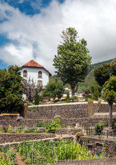 Gardens of the village of La Orotava, in the Canary Islands on a sunny day.