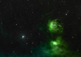 Small part of an infinite star field. 3D rendering