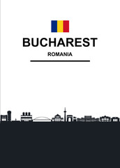 Obraz premium Sylwetka Bukaresztu
