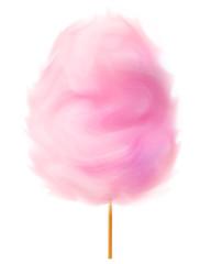 Pink sweet cotton candy, 3D