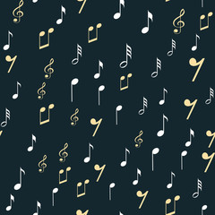 Music Notes Seamless vector EPS 10 pattern