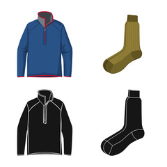 Vector design of man and clothing icon. Set of man and wear vector icon for stock.