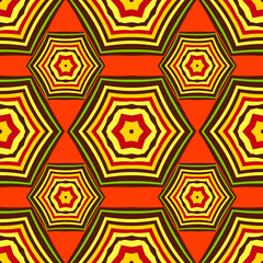 Mandala line seamless pattern, tribal ethnic motif. Ornament for wallpaper, textiles, greeting card,  packing, web. Vector  illustration.