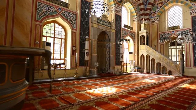 Istanbul Ottoman Grand Kasimpasa Mosque Preach Seat Mihrap and Minber