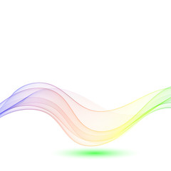 Abstract motion smooth color wave vector. Curve rainbow lines.