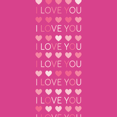 Vector love background. Symbol heart. I love you.
