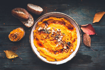  Houmous épicé de Courge Butternut, Plat Végétarien
