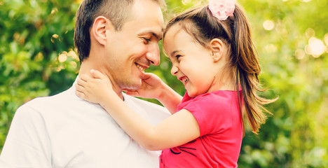 Fototapeta premium Father and daughter share love.