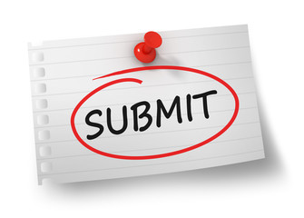 submit concept 3d illustration isolated