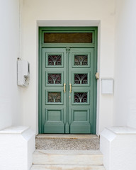 Fototapeta na wymiar elegant house entrance door, Athens Greece