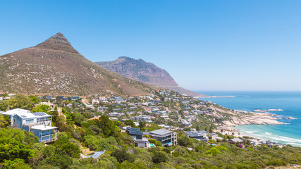 Llandudno suburb and beach view in Cape Town, South Africa