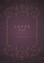 Ornamental old frame. Antique cover book