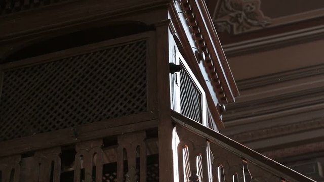 Istanbul Ottoman Cihangir Mosque Minber Wood Ornaments