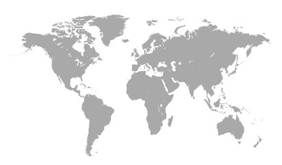 Fototapeta na wymiar World map isolated on white background vector