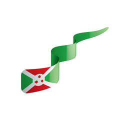 Burundi flag, vector illustration on a white background