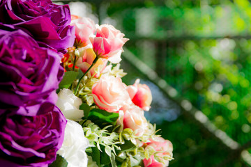 Beautiful rose of artificial flowers, Artificial Pastel rose flowers