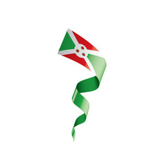 Burundi flag, vector illustration on a white background