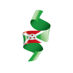 Burundi flag, vector illustration on a white background