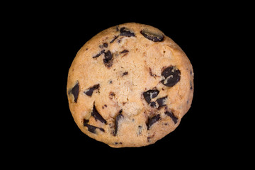 A close-up of cappuccino and coffee, a coffee cup view from above isolated at the white background.