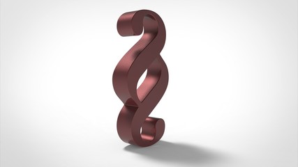 3d red Paragrafen-Symbole