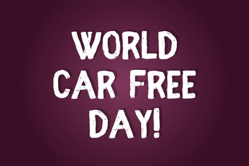 Handwriting text writing World Car Free Day. Concept meaning Environment protection campaign avoid pollution Blank Color Rectangular Shape with Round Light Beam Glowing in Center