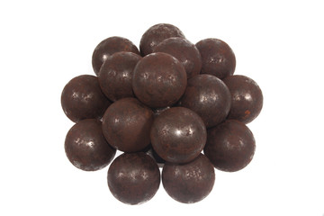 metal ball isolated on white background