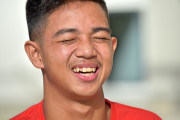 Fototapeta premium Winking Diverse Male