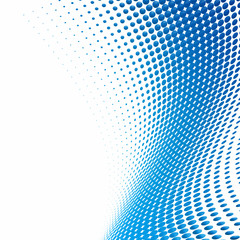 Abstract blue circles halftone