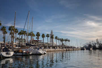 Obraz premium Ciudad de Málaga desde el puerto