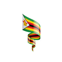Zimbabwe flag, vector illustration on a white background