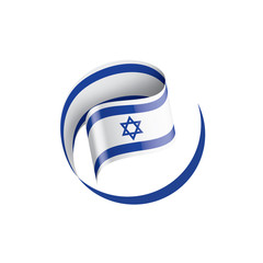 Israel flag, vector illustration on a white background