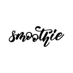 Smoothie lettering design word. Vector illustration.