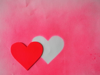 Red LOVE Valentine symbol heart space for write