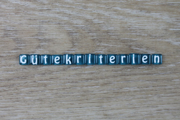 Fototapeta premium Gütekriterien