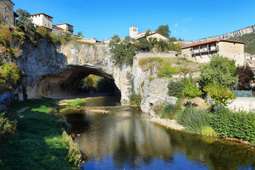 Fototapeta na wymiar Puentedey, beautiful village in Burgos province