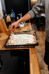 Making pizza at home