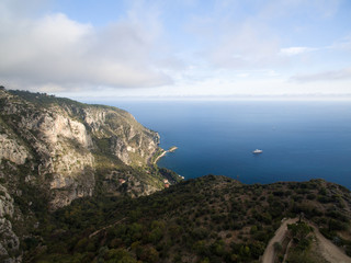 The view from hills near village Eze in Provence, France, Cote d'azur