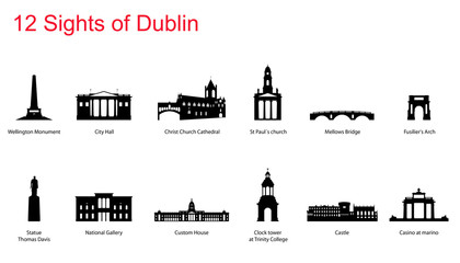 Dublin Sights - obrazy, fototapety, plakaty