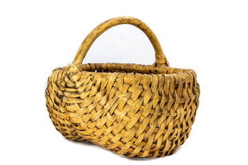 Basket from a vine on a white background